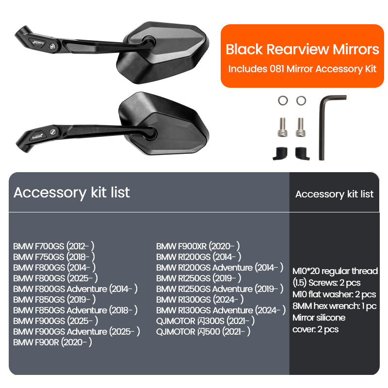 RM 02 Foldable Rearview Mirror – Pair