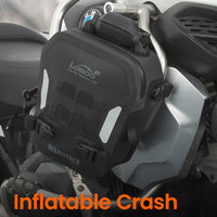 Wanderer Motorcycle Crash Bar Bags – Inflatable/Non-Inflatable, Waterproof Frame Bags with Reflective Strips & Anti-Theft System (Pair)