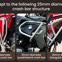 Wanderer Motorcycle Crash Bar Bags – Inflatable/Non-Inflatable, Waterproof Frame Bags with Reflective Strips & Anti-Theft System (Pair)