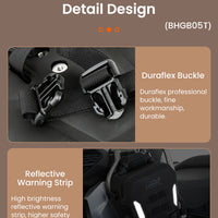 Wanderer Motorcycle Crash Bar Bags – Inflatable/Non-Inflatable, Waterproof Frame Bags with Reflective Strips & Anti-Theft System (Pair)