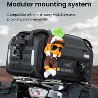 Wanderer 50L Waterproof Motorcycle Tail Bag – TPU Dry/Wet Separation Duffle with MOLLE System, Reflective Strips, Adventure Luggage (BWB50T02BK)