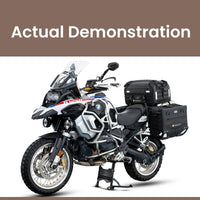 Wanderer 50L Waterproof Motorcycle Tail Bag – TPU Dry/Wet Separation Duffle with MOLLE System, Reflective Strips, Adventure Luggage (BWB50T02BK)