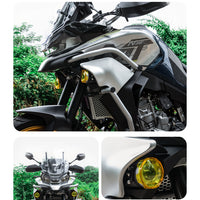 L7S Motorcycle Auxiliary Lights Only for CFMOTO 800MT  – 15000LM High/Low Beam Driving Fog Lamps, 3 Warning Modes, IP68 Waterproof, CNC Alloy Housing, Fits 22–28mm Bars (Pair)