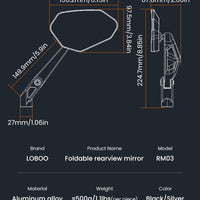 RM 03 Foldable Rearview Mirror – Pair