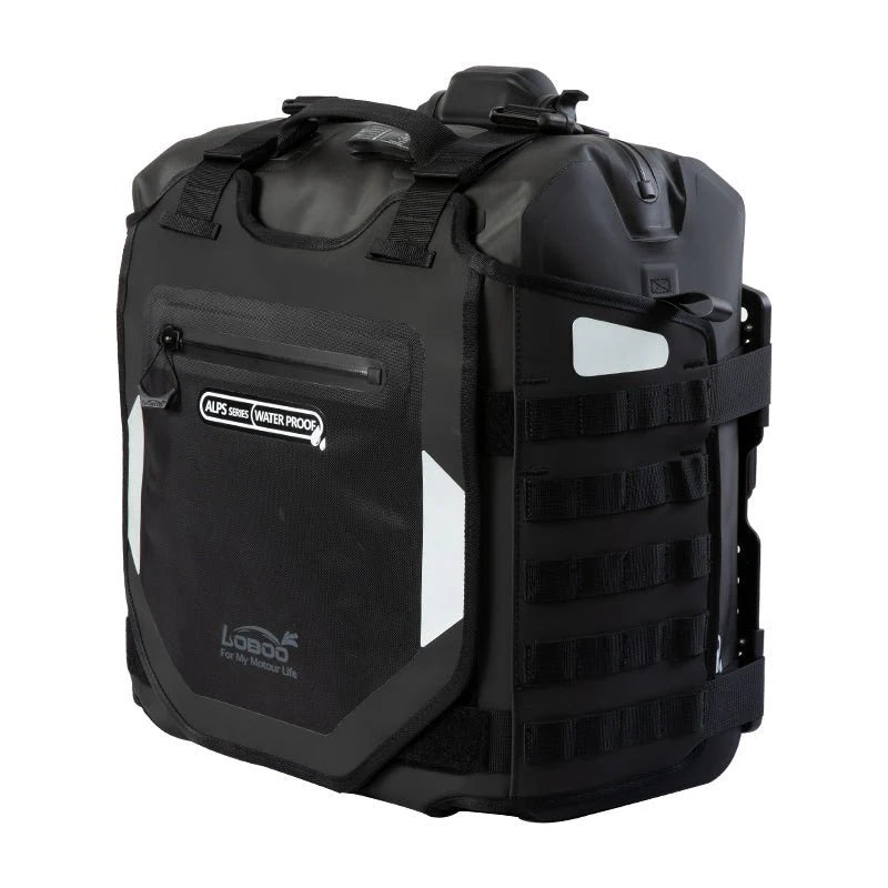 Wanderer Motorcycle Crash Bar Bags – Inflatable/Non-Inflatable, Waterproof Frame Bags with Reflective Strips & Anti-Theft System (Pair)