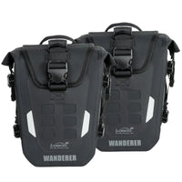 Wanderer Motorcycle Crash Bar Bags – Inflatable/Non-Inflatable, Waterproof Frame Bags with Reflective Strips & Anti-Theft System (Pair)